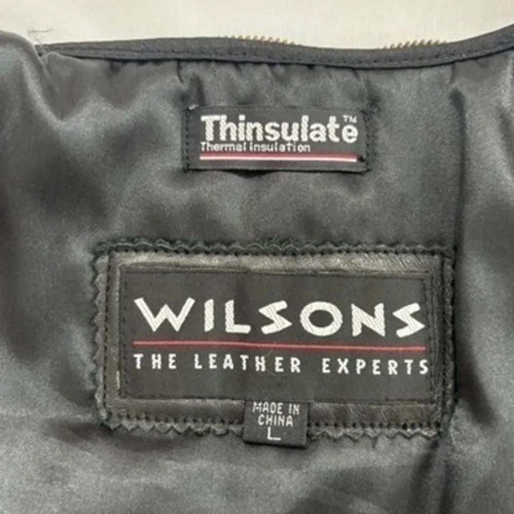Wilsons Leather Thinsulate Zip In Vest‎ Liner Mens Large Black